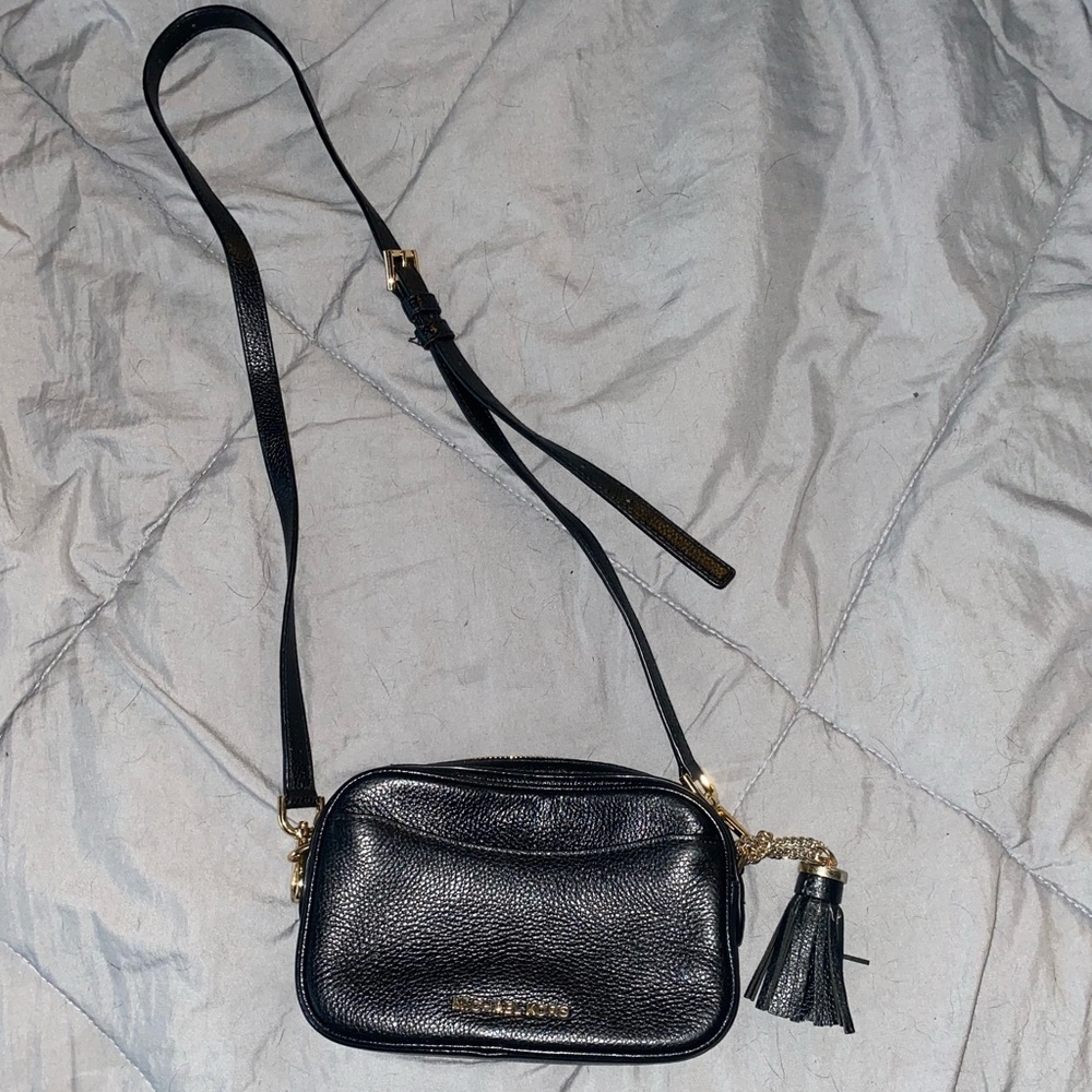 Michael Kors black and gold 2- way cross body